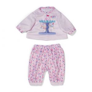 Zapf Creation BABY born Pyjama avec t-Shirt à Manches Longues et Leggings colorés pour poupées de 43 cm 838785
