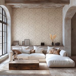 A.S. Creation Pv/int Branche Cerisier fond Gris