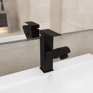 VidaXL Robinet de lavabo r&eacute;tractable Finition grise 157x172 mm