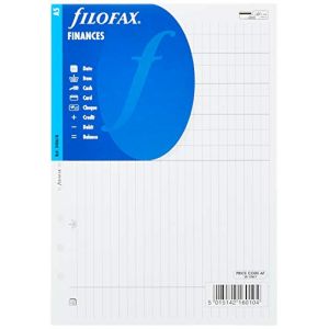 Image de Filofax Recharge Finances Personnelles format A5 avec symboles Blanc