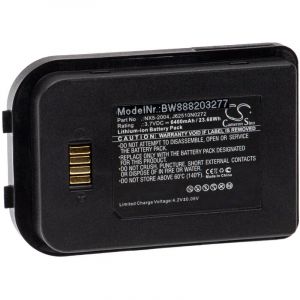 Image de Vhbw Batterie remplacement pour Bluebird / Handheld / Nautiz 6251-0A, J62510N0272 pour scanner de code-barre POS (6400mAh, 3,7V, Li-ion)