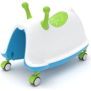 Image de Chillafish Trotteur pousseur &eacute;volutif 4en1 TRACKIE Vert: Pousseur, cheval &agrave; bascule, trotteur, et porteur tout en un, de 1 &agrave; 5 ans