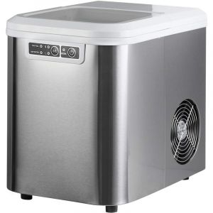 WOLTU Machine à glaçons. Machine à glace. 2.2 L. 36x25x31 cm.Argent