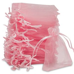 100 sachets en organza pour mariage.