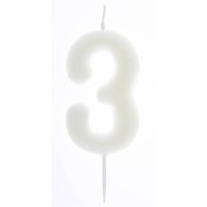 Ruedelafete Bougie Phosphorescente, chiffre 3
