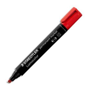 Image de Staedtler 10 marqueurs Lumocolor 350 permanent encre rouge pointe biseau