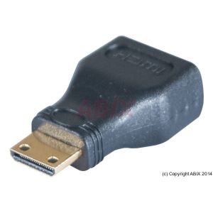 MCAD 128296 - Adaptateur HDMI (F) vers mini HDMI (M) en or