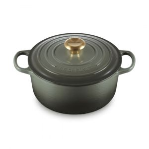 Le Creuset Cocotte 24CM THYM BOUTON DOR&Eacute;