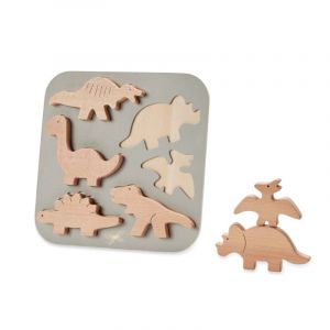 Puzzle Dinosaure en bois 6 pièces By Astrup