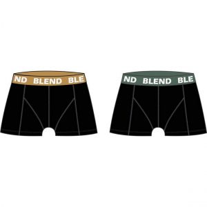 Blend Boxers jaune / vert foncé / noir / blanc - Couleur Jaune / Vert Foncé / Noir / Blanc - Taille S