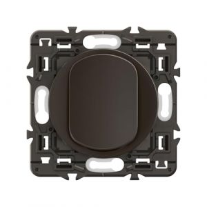 Legrand Interrupteur/Va-et-vient C&eacute;liane lumineux 10A - Design moderne - A &eacute;quiper d'une plaque - Noir