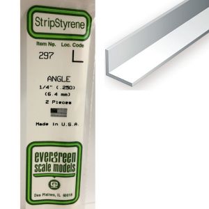 Evergreen Baguette profile en L en plastique 350 x 6,3 x 6,3 mm - 2 pcs