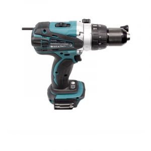 Makita DHP 458 Z Perceuse-visseuse &agrave; percussion sans fil 18V 91Nm + 100 pi&egrave;ces de Faises et Tr&eacute;pans pour perceuse