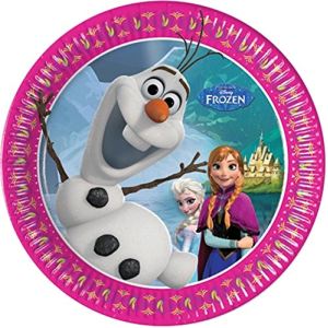 8 assiettes La Reine des Neiges Disney (20 cm)