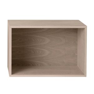 Muuto Etagère Stacked 2.0 / Large rectangulaire 65x43 cm / Avec fond chêne naturel en bois