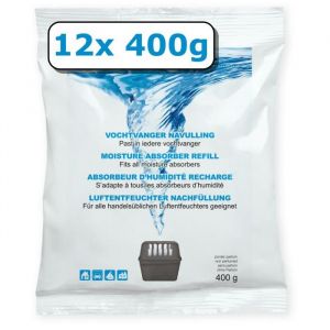 Absorbeur dhumidité Recharges - 12 pièces - neutre - universel - 400 grammes