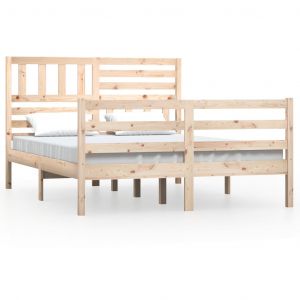 VidaXL Cadre de lit Bois massif 120x190 cm Petit Double