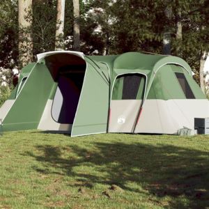 VidaXL Tente familiale tunnel 16 personnes vert imperméable