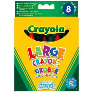 Crayola Boîte de 8 gros crayons en cire lavable