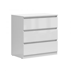 SANS Commode 3 tiroirs Edwin Blanc