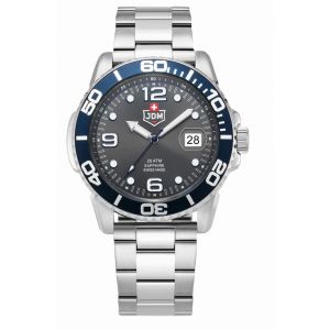 Montre Homme JDM Military Mike - JDM-WG020-01 Bracelet Acier Argent