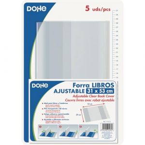 DOHE 91430 Pack de 5 couvertures de protection de livres et cahiers
