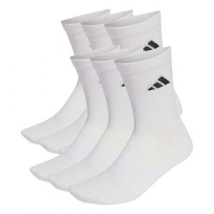 Adidas Unisex CUSHIONED CREW SOCKS 6 PAIR PACK, white/white/black, 4.5-6