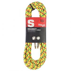 Stagg SGC6VT YL Vintage Tweed Câble d'Instrument 6 m Jaune