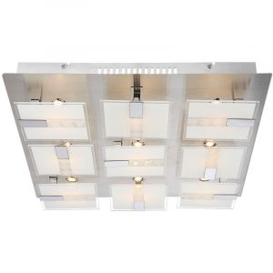 Globo &Eacute;clairage plafonnier DEL 40,5 watts luminaire plafond lampe verre satin&eacute; LED