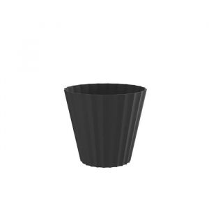 Plastiken Pot Doric Maceta - &Oslash;18 x 16 cm - Gris anthracite