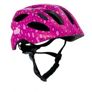 Casque de velo pour enfants de 6 a 12 ans points roses certifie en1078