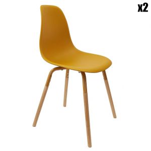 Lot de 4 Chaises Scandinaves "P nix" 81cm Moutarde Prix