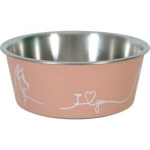 Zolux Ecuelle love dog antiderapante rose 400ml