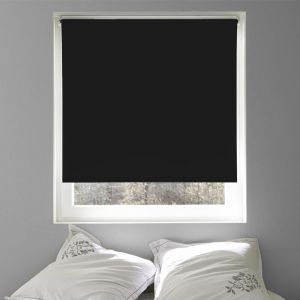 Madeco Store - Store enrouleur occultant uni h250cm - Noir - L214 x H250cm