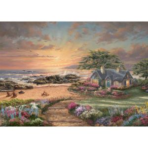 Schmidt Spiele 57368 Thomas Kinkade, Seaside Cottage, 1000 Teile Puzzle