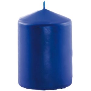 Ruedelafete Grande bougie cylindrique 10 cm, Bleu roy