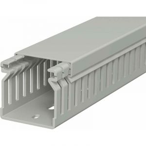 OBO Bettermann Goulotte de câblage LK4 40040 6178012 (L x l x h) 2000 x 40 x 40 mm 1 pc(s) gris roche