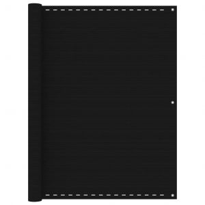 VidaXL Écran de balcon Noir 120x300 cm PEHD
