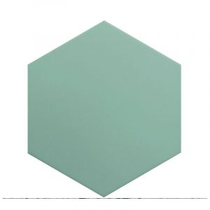 COIMBRA JADE 30633 - Carrelage 17,5x20 cm hexagonal uni aspect carreaux de ciment vert jade