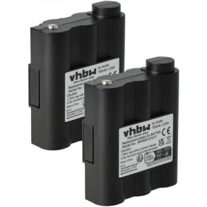 Vhbw 2x Batterie compatible avec Alan / Midland GXT-450, GXT-444, GXT-500, GXT-300, GXT-400, GXT-325 radio talkie-walkie (700mAh, 6V, NiMH)