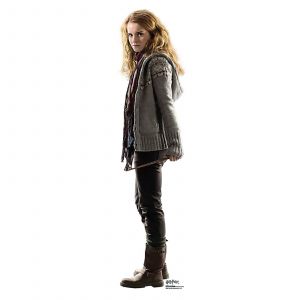 Image de Star Cutouts Mini Figurine en carton Hermione Granger avec baguette magique en tenue de ville Film Harry Potter 92 CM