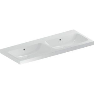 Image de Geberit ICon Light double lavabo, 120 cm x 48 cm, sans trou de robinet, avec trop-plein, 501838, Coloris: blanc - 501.838.00.3