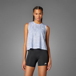 Adidas Own The Run AOP Débardeur Tank Top Femmes - Lilas, Blanc, Taille S