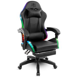 Spirit of Gamer Chaise Gaming RGB + Repose Pied Ergonomique