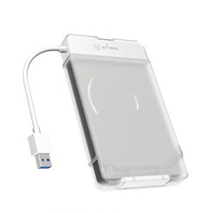 Icy box Adaptateur USB 3.0 vers SATA pour HDD/SSD 2,5" (6,35 cm) avec bo&icirc;tier de protection pour adaptateur & disque, SATA III, UASP, IB-AC703-U3