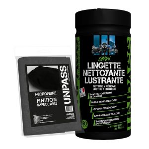 Unpass Lingettes nettoyantes + microfibre en sachet OMW (x80)