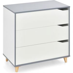 Commode blanche à 3 tiroirs