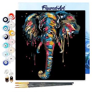 Mini peinture au numéro : Elephant - toile tendue sur chassis