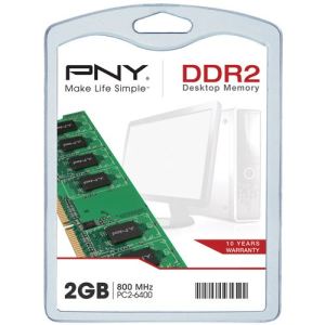 Image de PNY D2GBN16Q800J-SB - Barrette mémoire Premium 2 Go DDR2 800 MHz CL5 240 broches