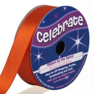 Celebrate 6m de Ruban Satin - orange - Largeur 1.3cm